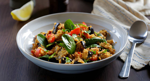 Ricetta vegan del giorno: cous cous estivo con ceci e melanzane